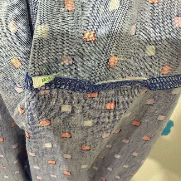 M Lilly Pulitzer Kalama Blue Square Print Off The Shoulder Dress - Picture 5 of 5